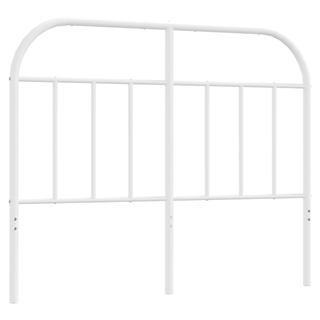 vidaXL Tăblie de pat metalică, alb, 120 cm