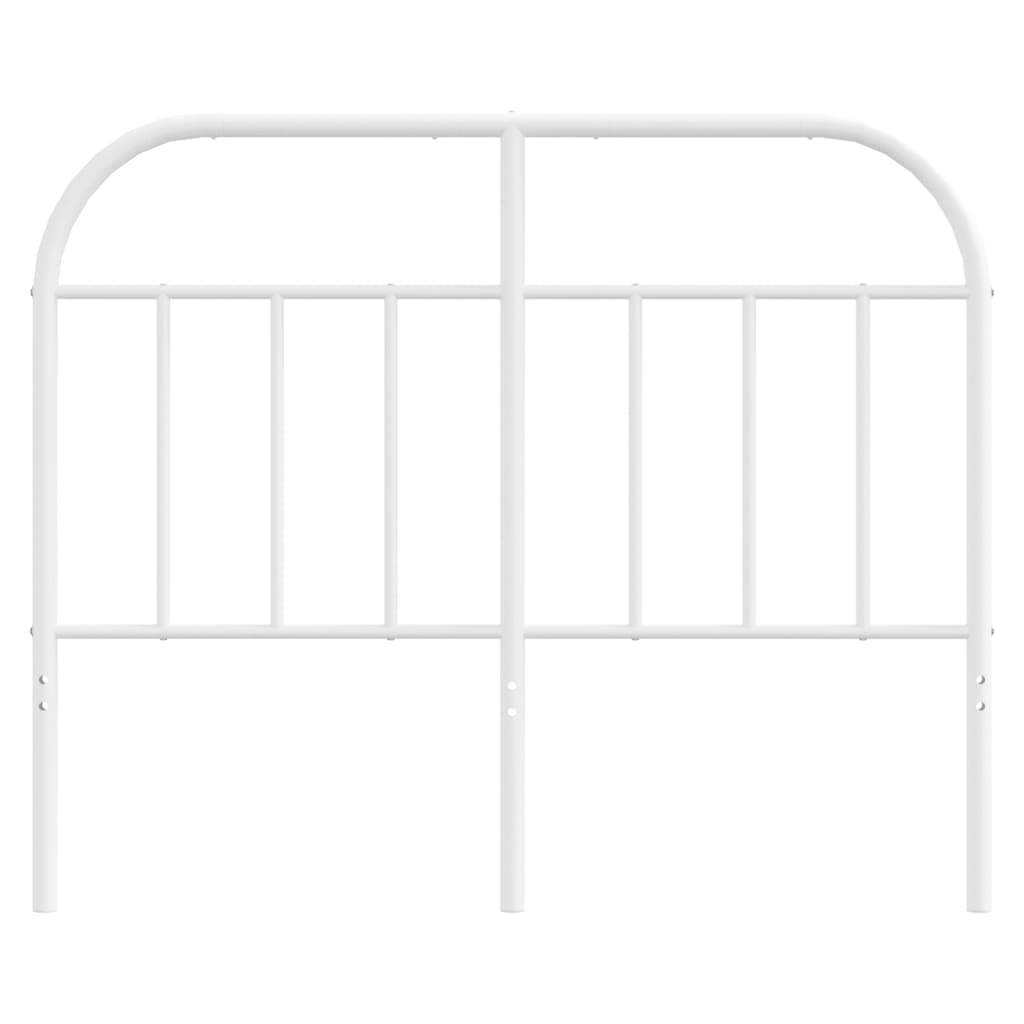 vidaXL Tăblie de pat metalică, alb, 120 cm