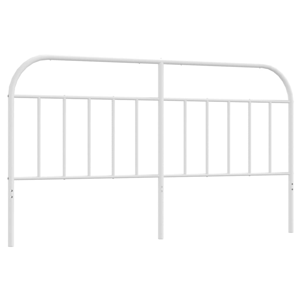 vidaXL Tăblie de pat metalică, alb, 180 cm
