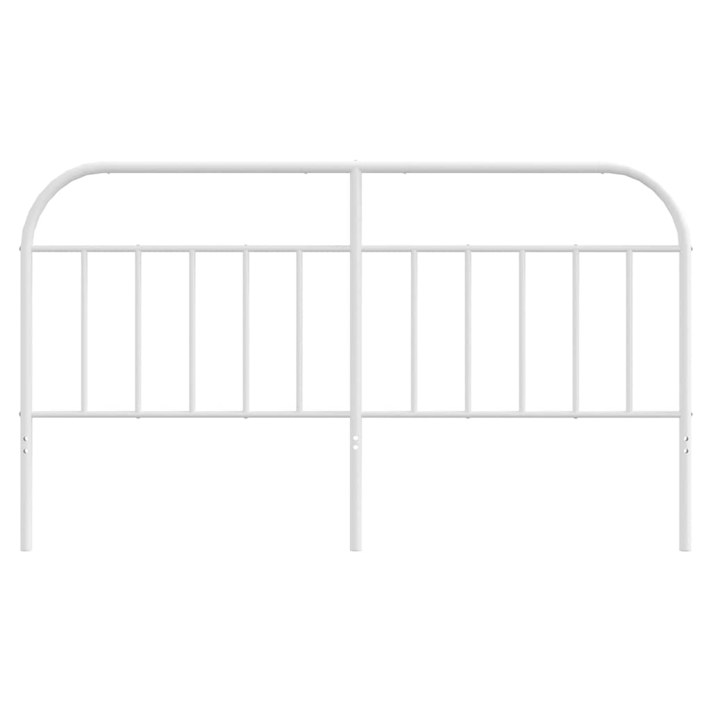 vidaXL Tăblie de pat metalică, alb, 180 cm