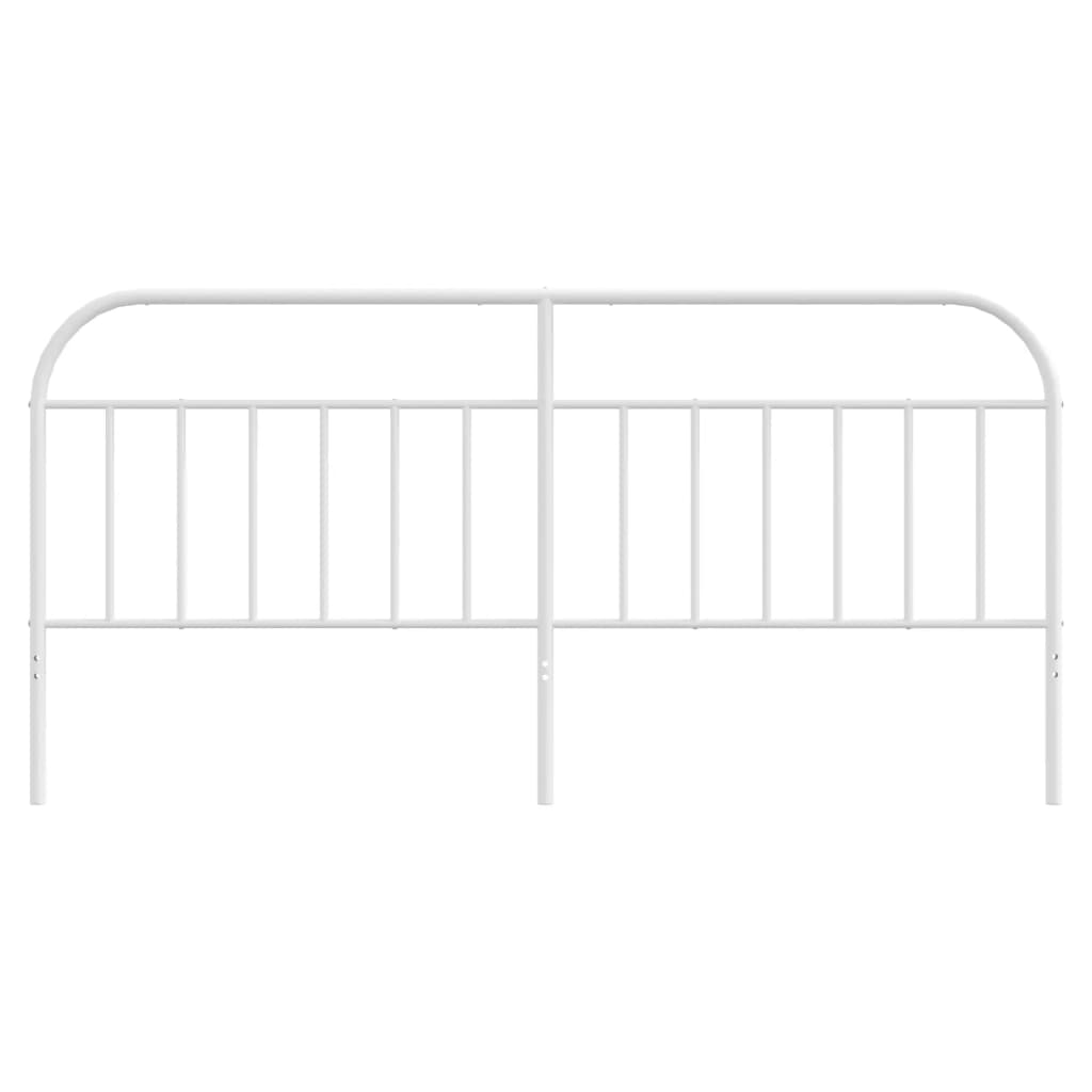 vidaXL Tăblie de pat metalică, alb, 200 cm vidaXL Tăblie de pat metalică, alb, 200 cm