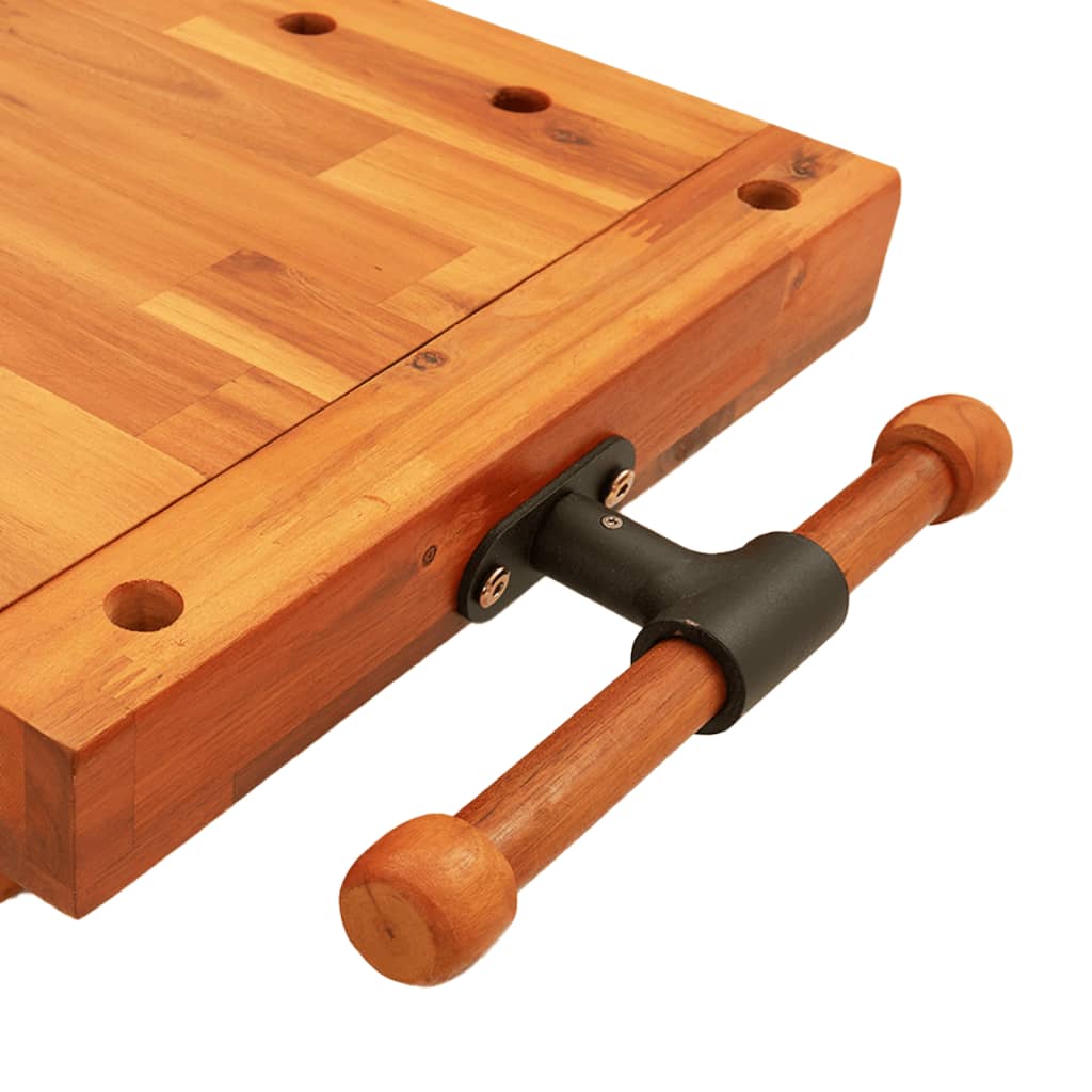 vidaXL Blat pentru banc de lucru cu menghină, 52x44x9,5 cm lemn acacia vidaXL Blat pentru banc de lucru cu menghină, 52x44x9,5 cm lemn acacia