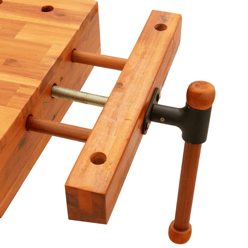 vidaXL Blat pentru banc de lucru cu menghină, 52x44x9,5 cm lemn acacia vidaXL Blat pentru banc de lucru cu menghină, 52x44x9,5 cm lemn acacia