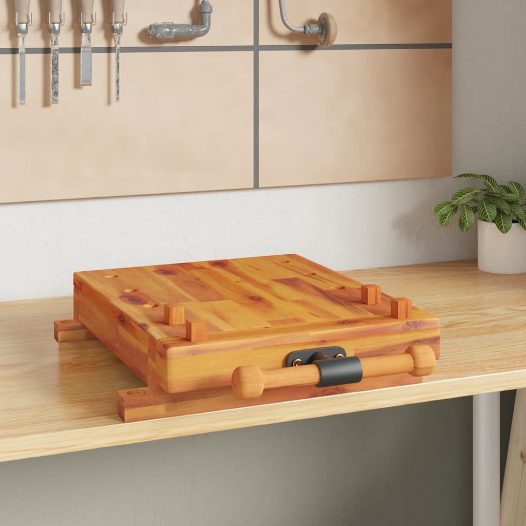 vidaXL Blat pentru banc de lucru cu menghină, 52x44x9,5 cm lemn acacia vidaXL Blat pentru banc de lucru cu menghină, 52x44x9,5 cm lemn acacia