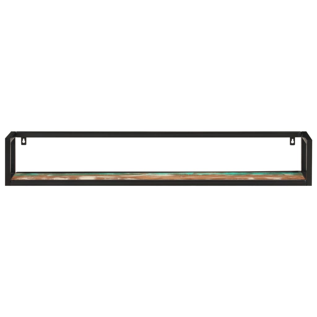 vidaXL Rafturi de perete 2buc. 110x17x17cm lemn masiv reciclat și fier vidaXL Rafturi de perete 2buc. 110x17x17cm lemn masiv reciclat și fier