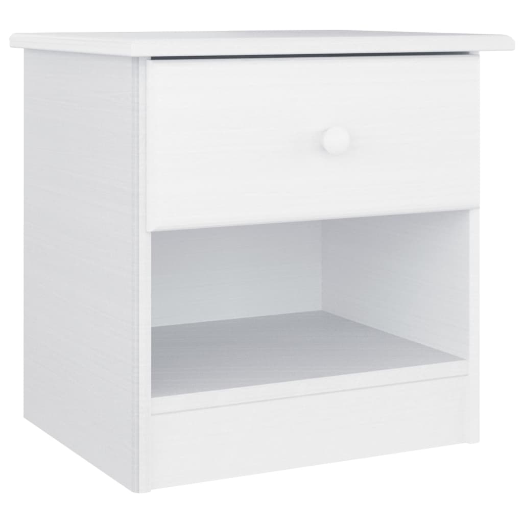 vidaXL Noptieră ALTA, alb, 41x35x41 cm, lemn masiv de pin vidaXL Noptieră ALTA, alb, 41x35x41 cm, lemn masiv de pin