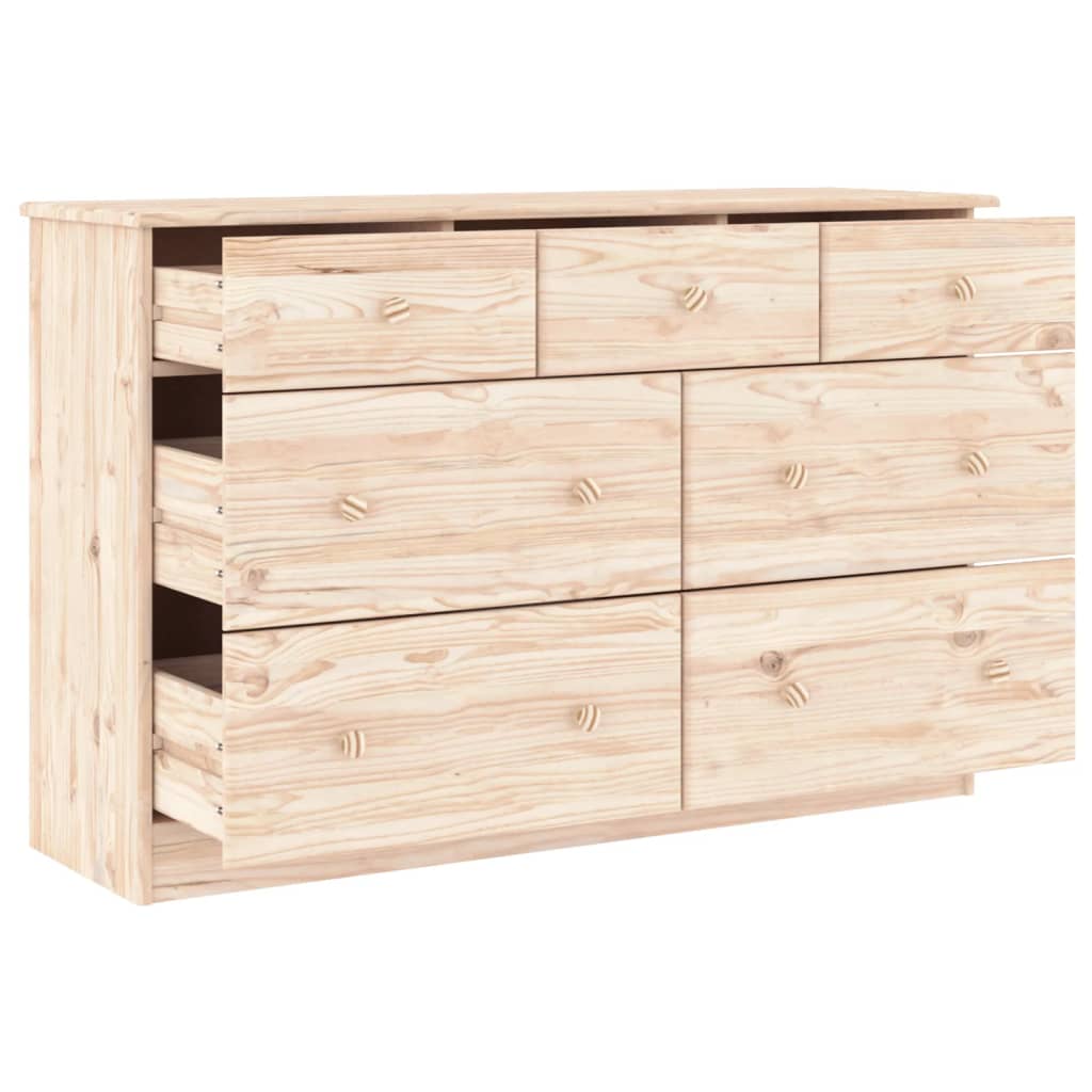 vidaXL Comodă cu sertare ALTA, 112x35x73 cm, lemn masiv de pin vidaXL Comodă cu sertare ALTA, 112x35x73 cm, lemn masiv de pin