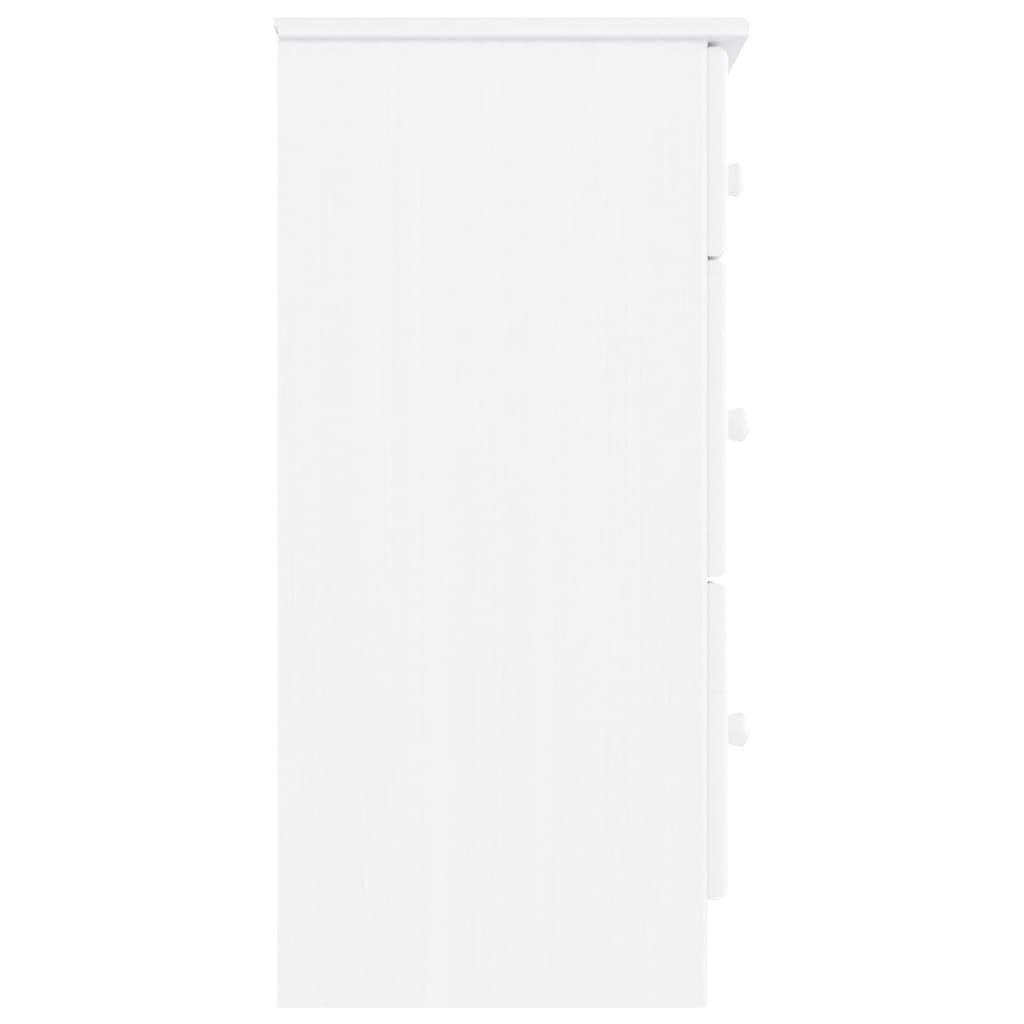 vidaXL Comodă cu sertare ALTA, alb, 112x35x73 cm, lemn masiv de pin vidaXL Comodă cu sertare ALTA, alb, 112x35x73 cm, lemn masiv de pin