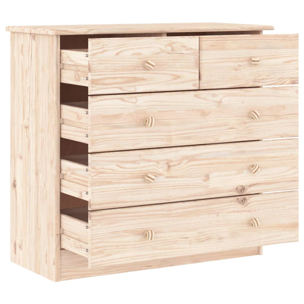 vidaXL Comodă cu sertare ALTA, 77x35x73 cm, lemn masiv de pin vidaXL Comodă cu sertare ALTA, 77x35x73 cm, lemn masiv de pin