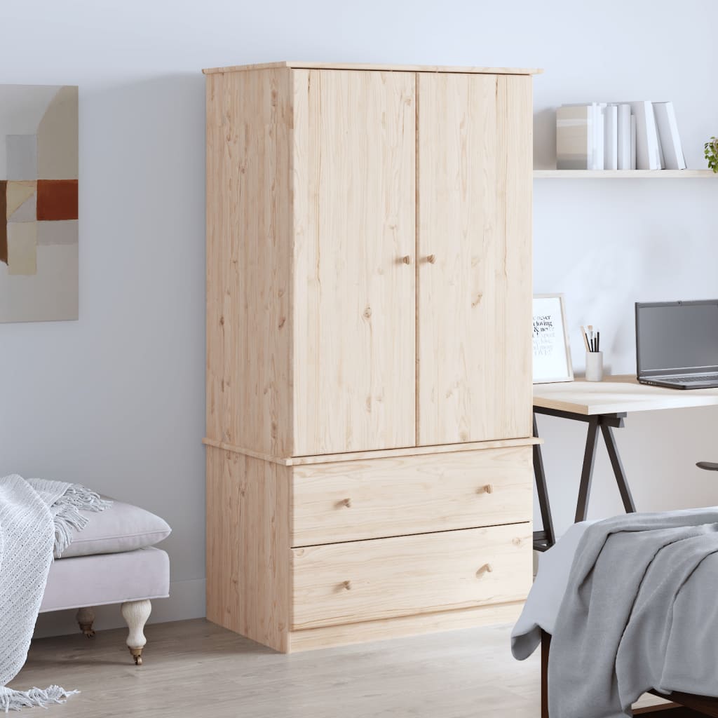 vidaXL Dulap „ALTA”, 90x55x170 cm, lemn masiv de pin vidaXL Dulap „ALTA”, 90x55x170 cm, lemn masiv de pin