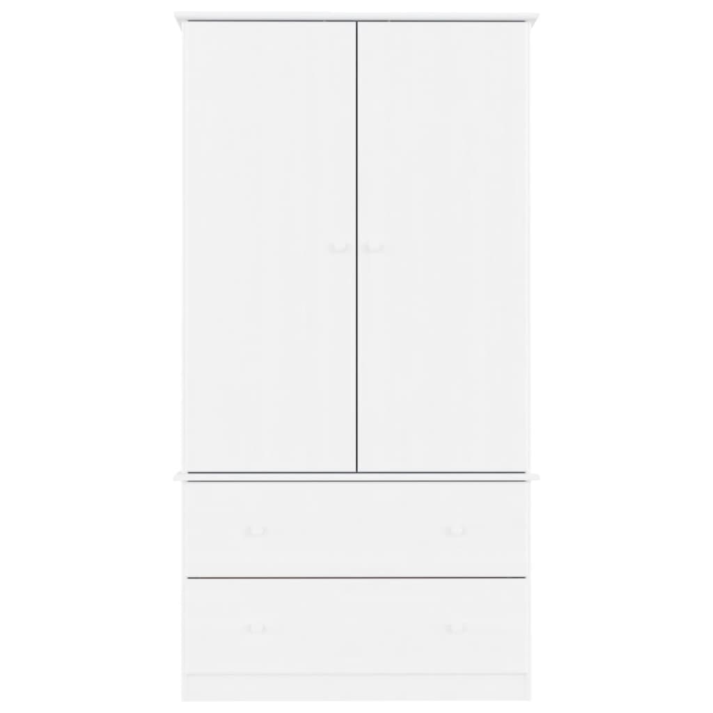 vidaXL Dulap „ALTA”, alb, 90x55x170 cm, lemn masiv de pin vidaXL Dulap „ALTA”, alb, 90x55x170 cm, lemn masiv de pin