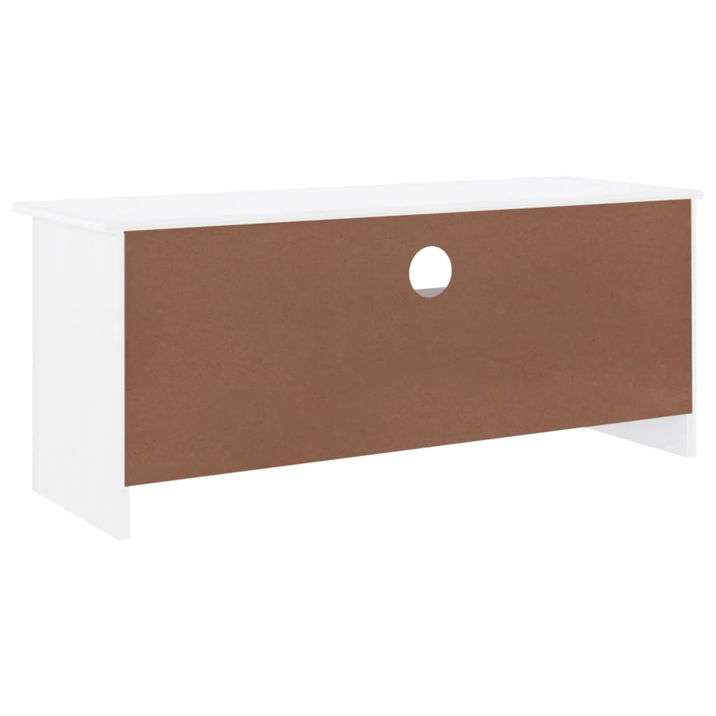 vidaXL Dulap TV cu sertare „ALTA” alb, 100x35x41 cm, lemn masiv de pin vidaXL Dulap TV cu sertare „ALTA” alb, 100x35x41 cm, lemn masiv de pin