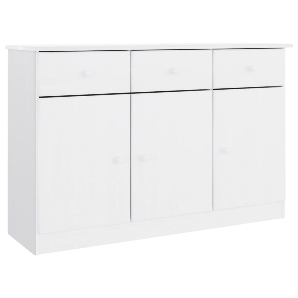 vidaXL Dulap ALTA, alb, 112x35x73 cm, lemn masiv de pin vidaXL Dulap ALTA, alb, 112x35x73 cm, lemn masiv de pin