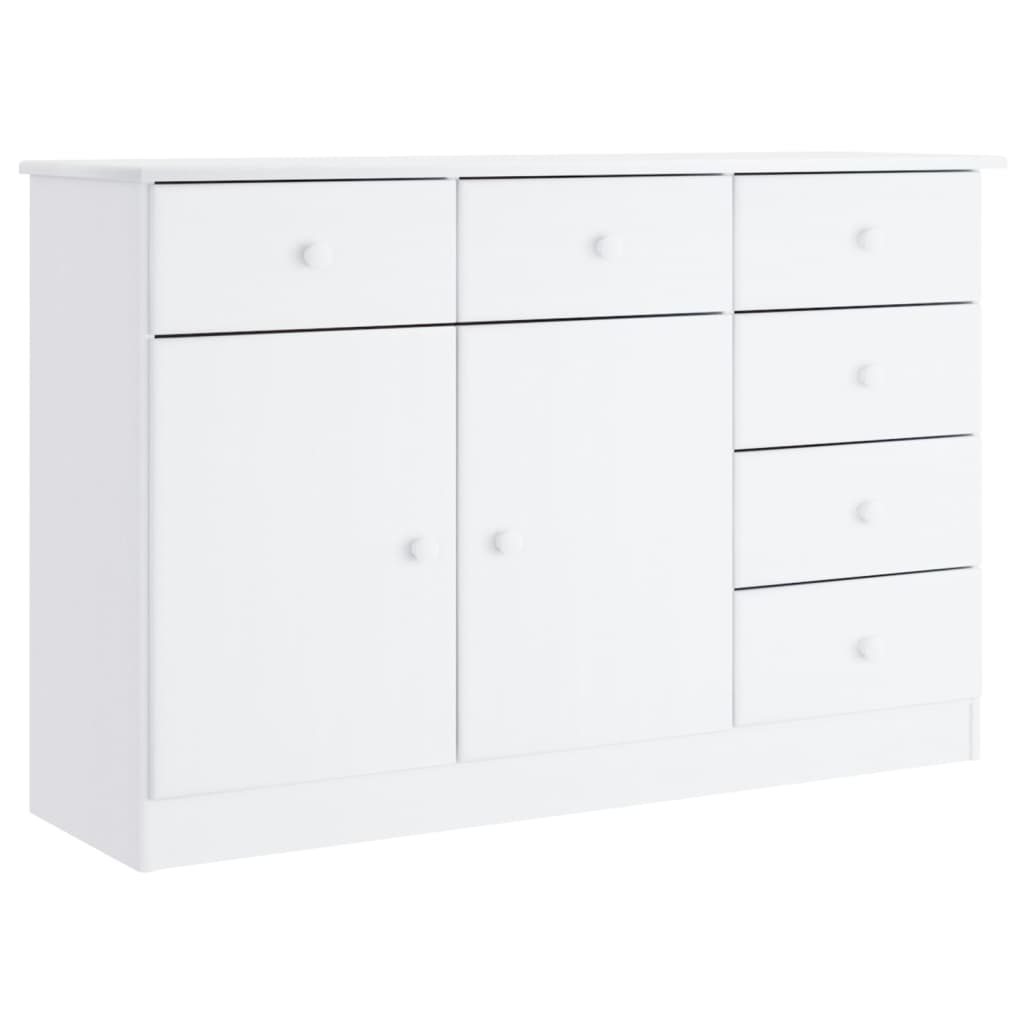 vidaXL Dulap ALTA, alb, 112x35x73 cm, lemn masiv de pin vidaXL Dulap ALTA, alb, 112x35x73 cm, lemn masiv de pin