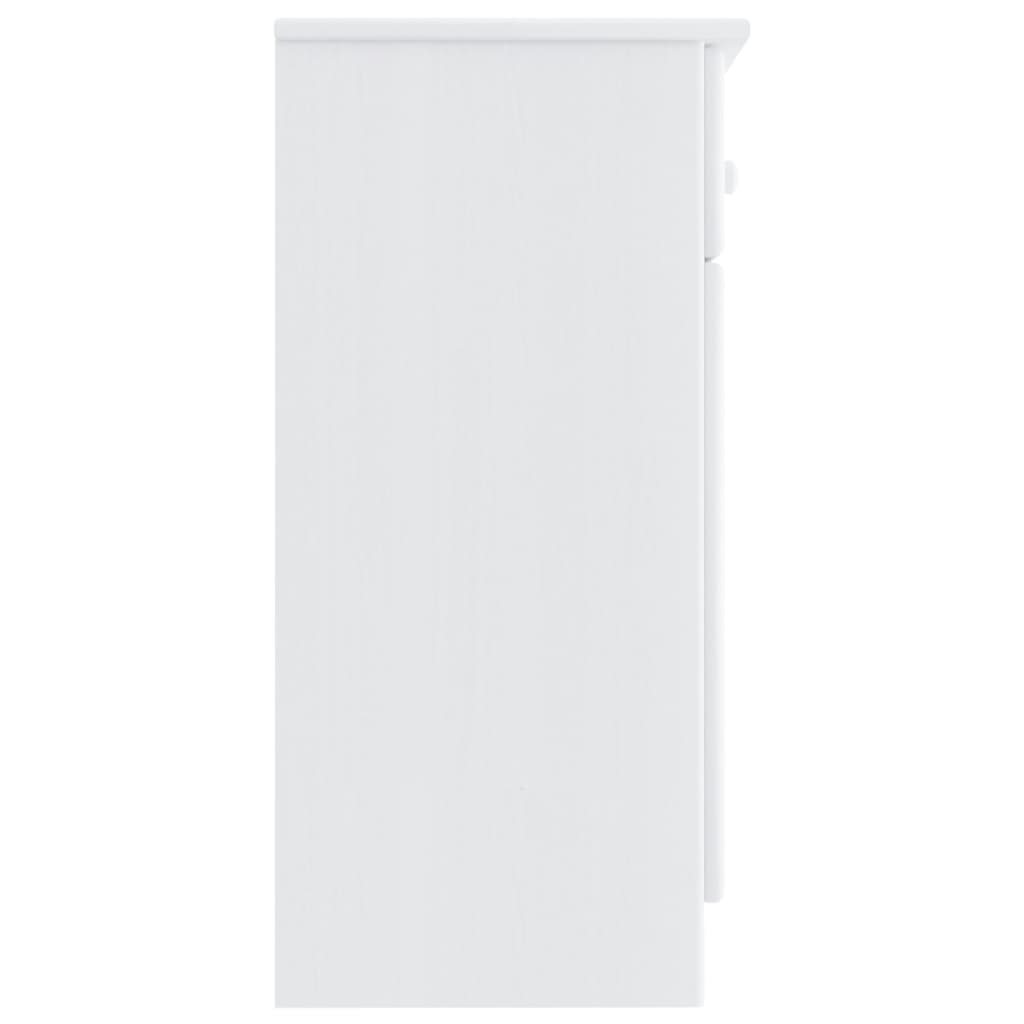 vidaXL Dulap ALTA, alb, 112x35x73 cm, lemn masiv de pin vidaXL Dulap ALTA, alb, 112x35x73 cm, lemn masiv de pin