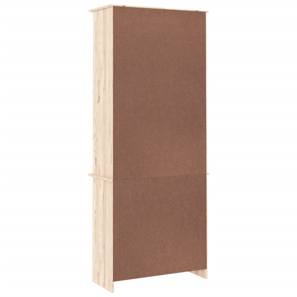 vidaXL Vitrine din sticlă „ALTA” 77x35x186,5 cm, lemn masiv de pin