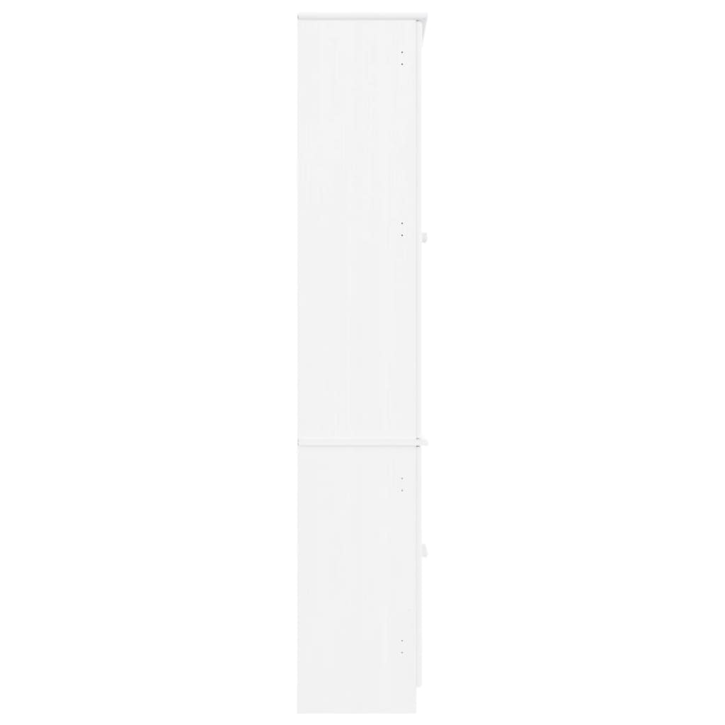 vidaXL Vitrină din sticlă „ALTA”, alb, 77x35x186,5 cm, lemn masiv pin vidaXL Vitrină din sticlă „ALTA”, alb, 77x35x186,5 cm, lemn masiv pin