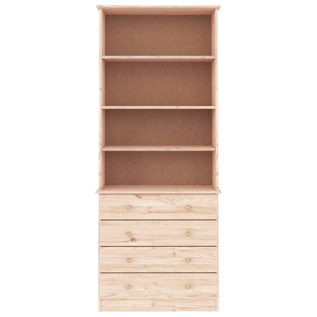 vidaXL Bibliotecă cu sertare „ALTA”, 77x35x186,5 cm, lemn masiv de pin