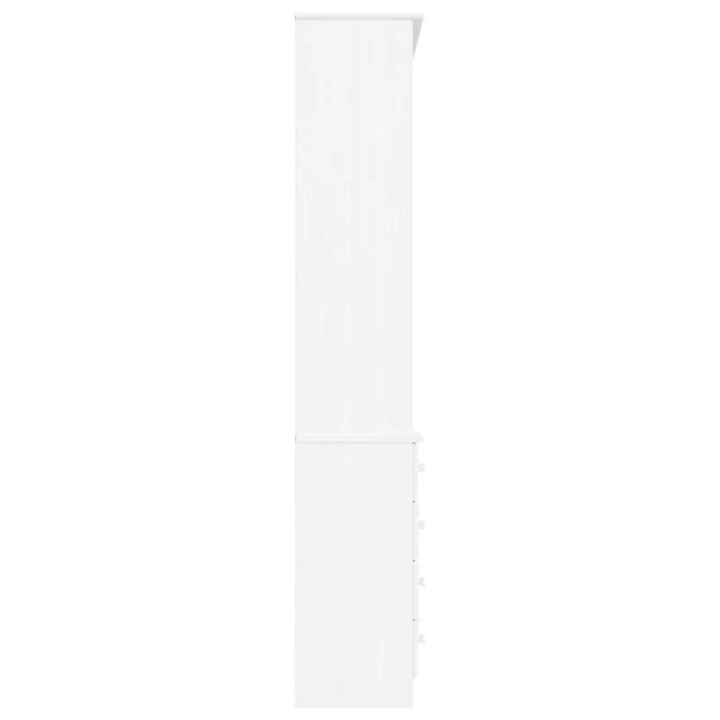 vidaXL Bibliotecă cu sertare „ALTA” alb 77x35x186,5 cm lemn masiv pin
