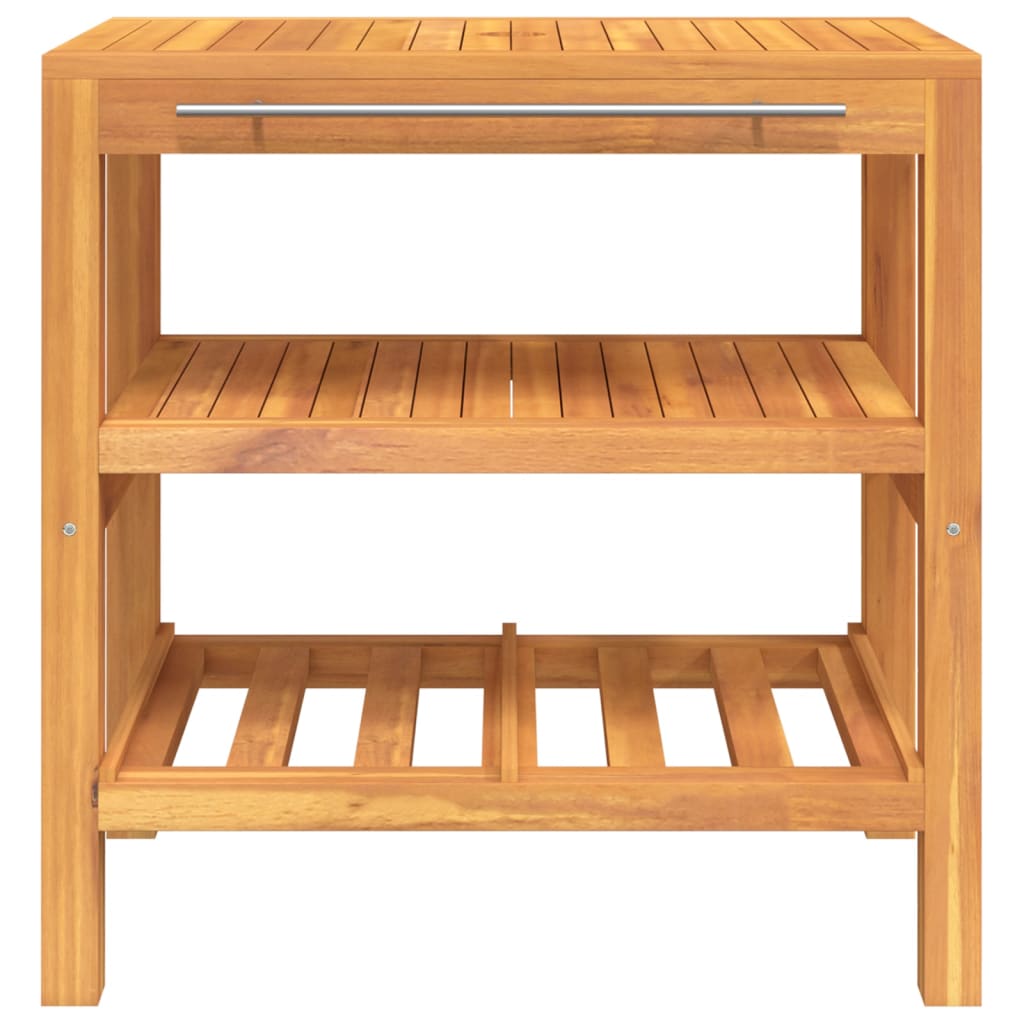 vidaXL Dulap de chiuvetă baie cu 2 rafturi, 74x45x75 cm, lemn masiv vidaXL Dulap de chiuvetă baie cu 2 rafturi, 74x45x75 cm, lemn masiv