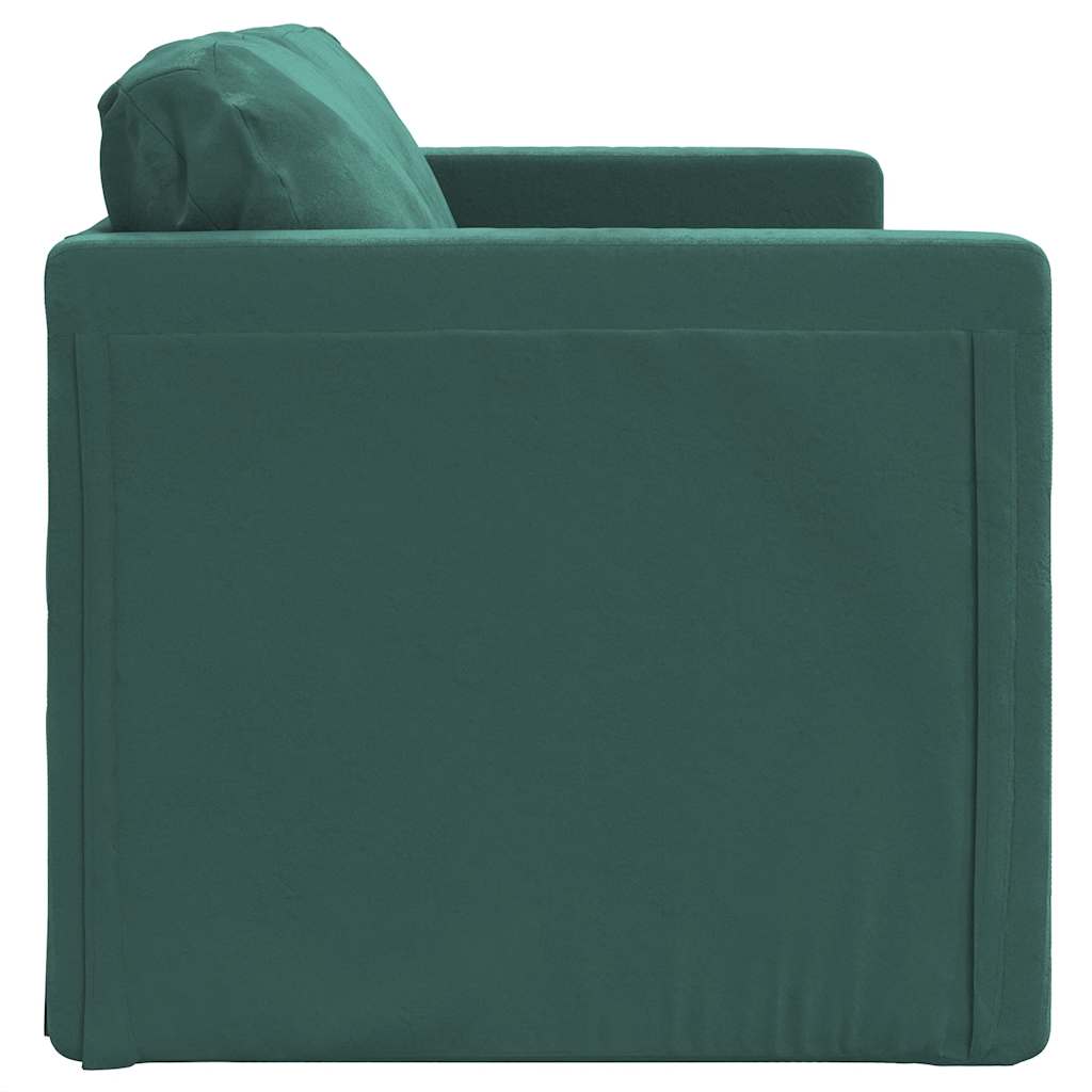 vidaXL Canapea extensibilă de podea 2 în 1, verde închis, 122x204x55cm