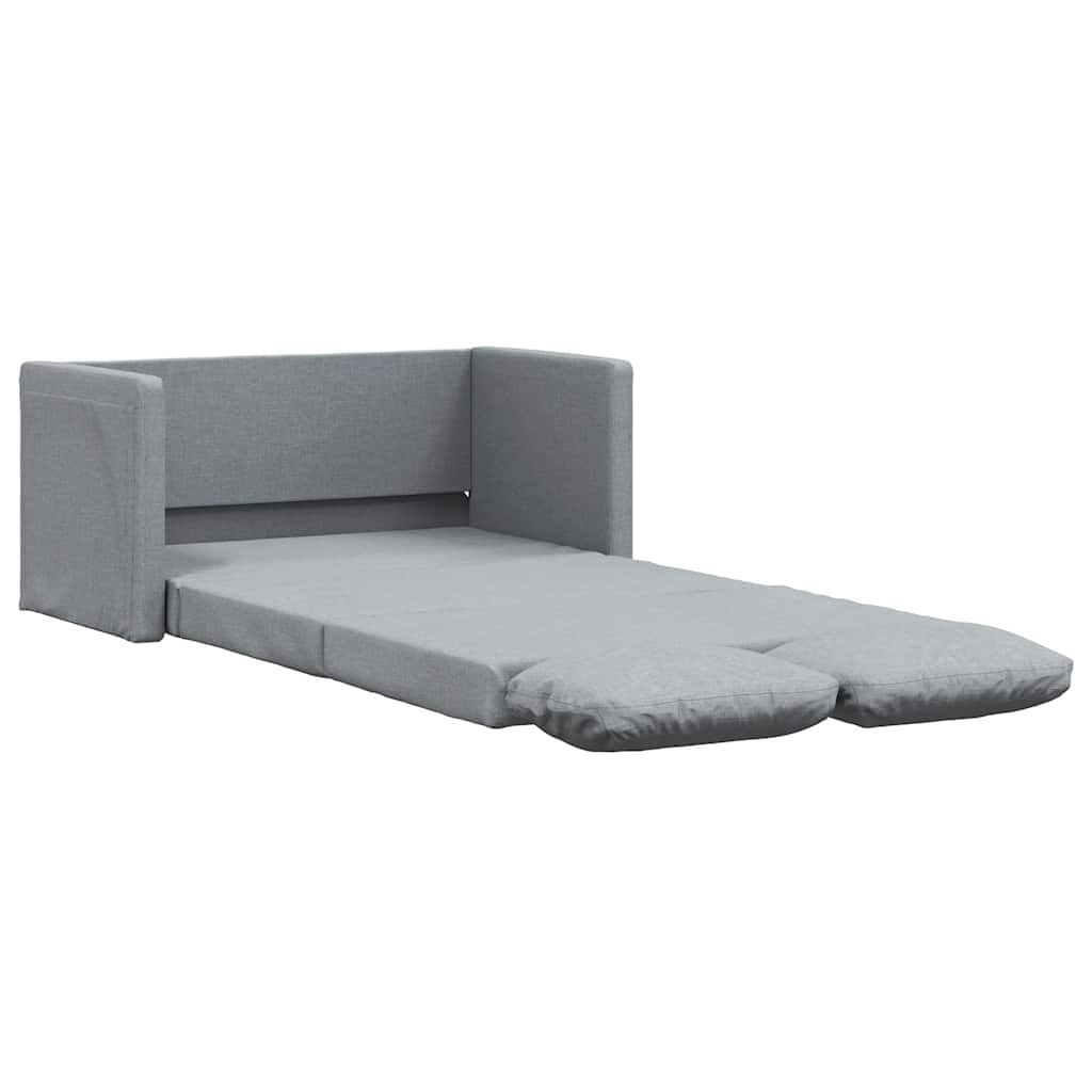 vidaXL Canapea extensibilă 2 în 1, gri deschis, 112x174x55 cm, textil vidaXL Canapea extensibilă 2 în 1, gri deschis, 112x174x55 cm, textil