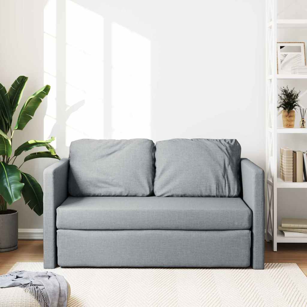 vidaXL Canapea extensibilă 2 în 1, gri deschis, 112x174x55 cm, textil vidaXL Canapea extensibilă 2 în 1, gri deschis, 112x174x55 cm, textil