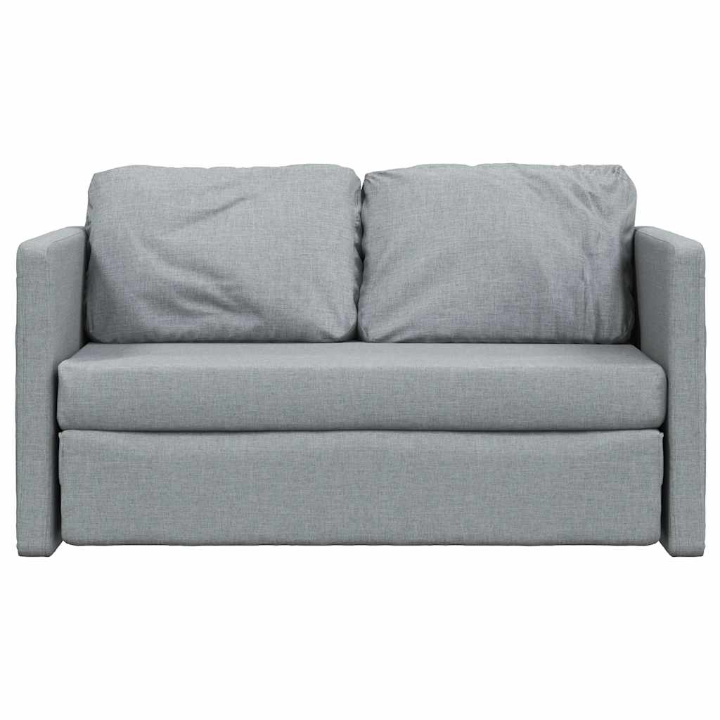 vidaXL Canapea extensibilă 2 în 1, gri deschis, 112x174x55 cm, textil vidaXL Canapea extensibilă 2 în 1, gri deschis, 112x174x55 cm, textil