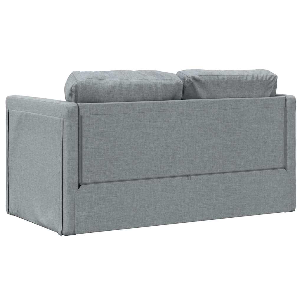 vidaXL Canapea extensibilă 2 în 1, gri deschis, 112x174x55 cm, textil vidaXL Canapea extensibilă 2 în 1, gri deschis, 112x174x55 cm, textil