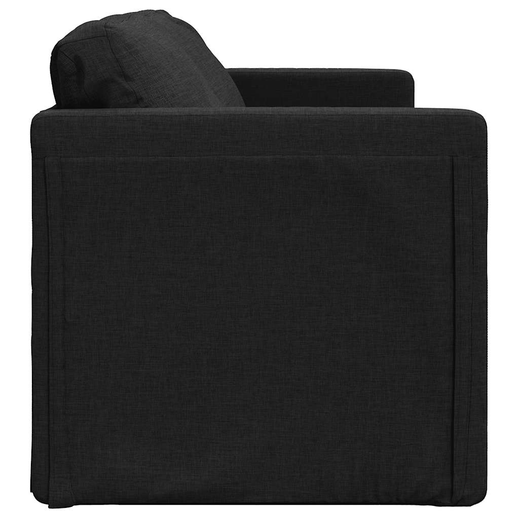 vidaXL Canapea extensibilă 2 în 1, negru, 112x174x55 cm, textil vidaXL Canapea extensibilă 2 în 1, negru, 112x174x55 cm, textil