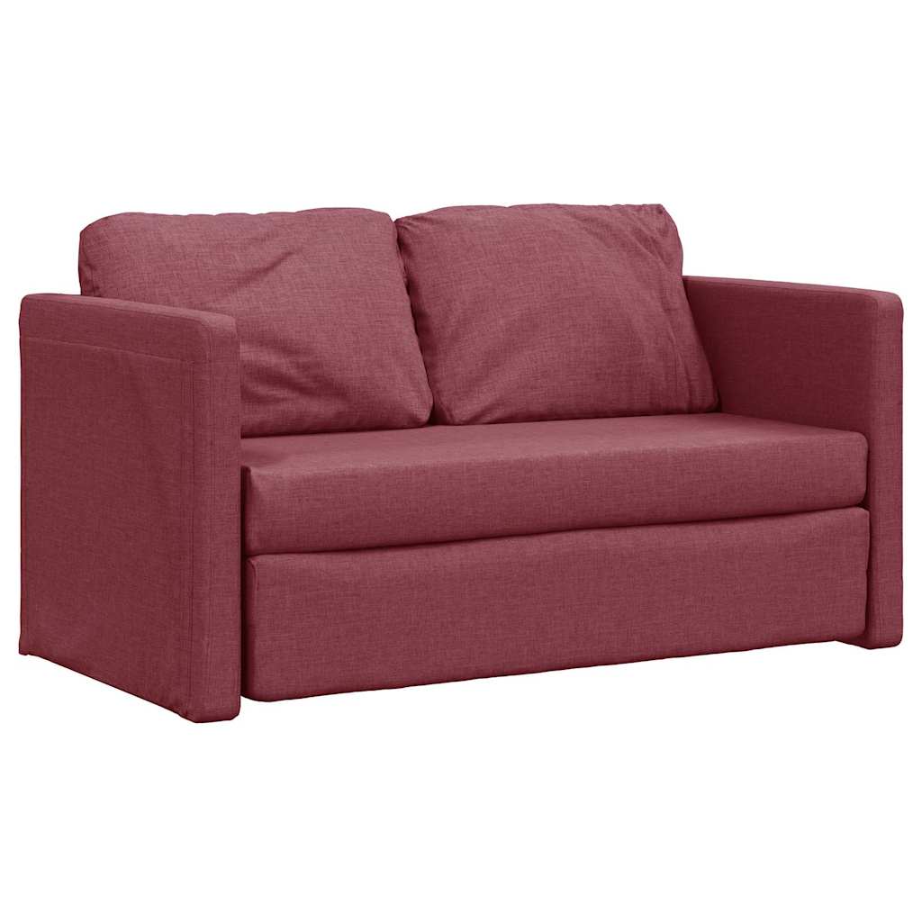 vidaXL Canapea extensibilă 2 în 1, bordo, 112x174x55 cm, textil vidaXL Canapea extensibilă 2 în 1, bordo, 112x174x55 cm, textil