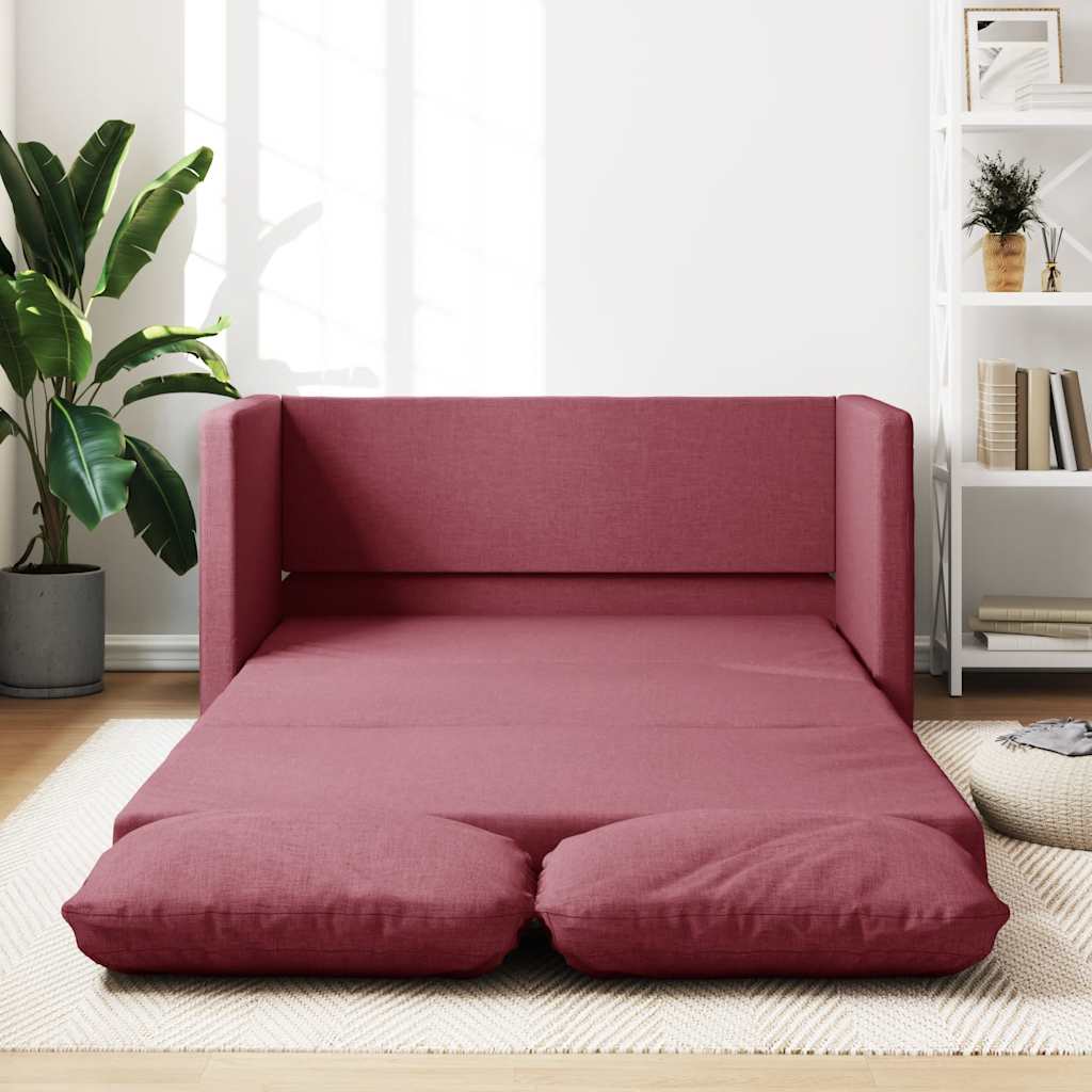 vidaXL Canapea extensibilă 2 în 1, bordo, 112x174x55 cm, textil vidaXL Canapea extensibilă 2 în 1, bordo, 112x174x55 cm, textil