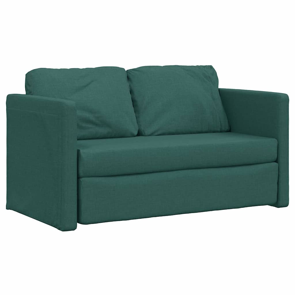 vidaXL Canapea extensibilă 2 în 1, verde închis, 112x174x55 cm, textil vidaXL Canapea extensibilă 2 în 1, verde închis, 112x174x55 cm, textil
