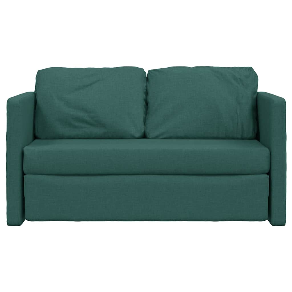 vidaXL Canapea extensibilă 2 în 1, verde închis, 112x174x55 cm, textil vidaXL Canapea extensibilă 2 în 1, verde închis, 112x174x55 cm, textil