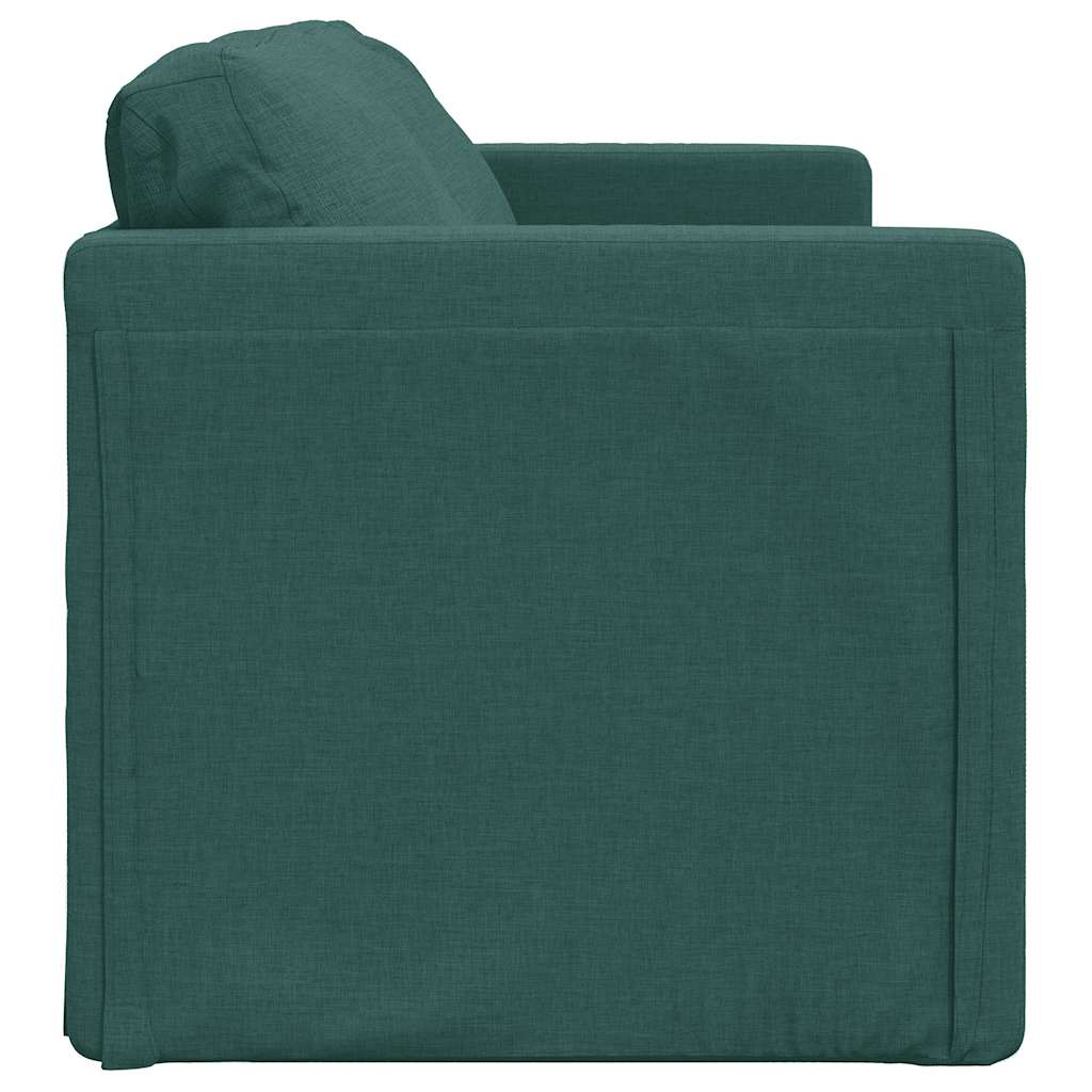 vidaXL Canapea extensibilă 2 în 1, verde închis, 112x174x55 cm, textil vidaXL Canapea extensibilă 2 în 1, verde închis, 112x174x55 cm, textil