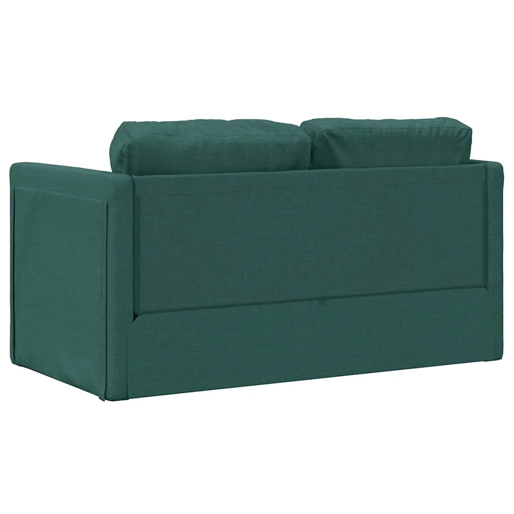 vidaXL Canapea extensibilă 2 în 1, verde închis, 112x174x55 cm, textil vidaXL Canapea extensibilă 2 în 1, verde închis, 112x174x55 cm, textil