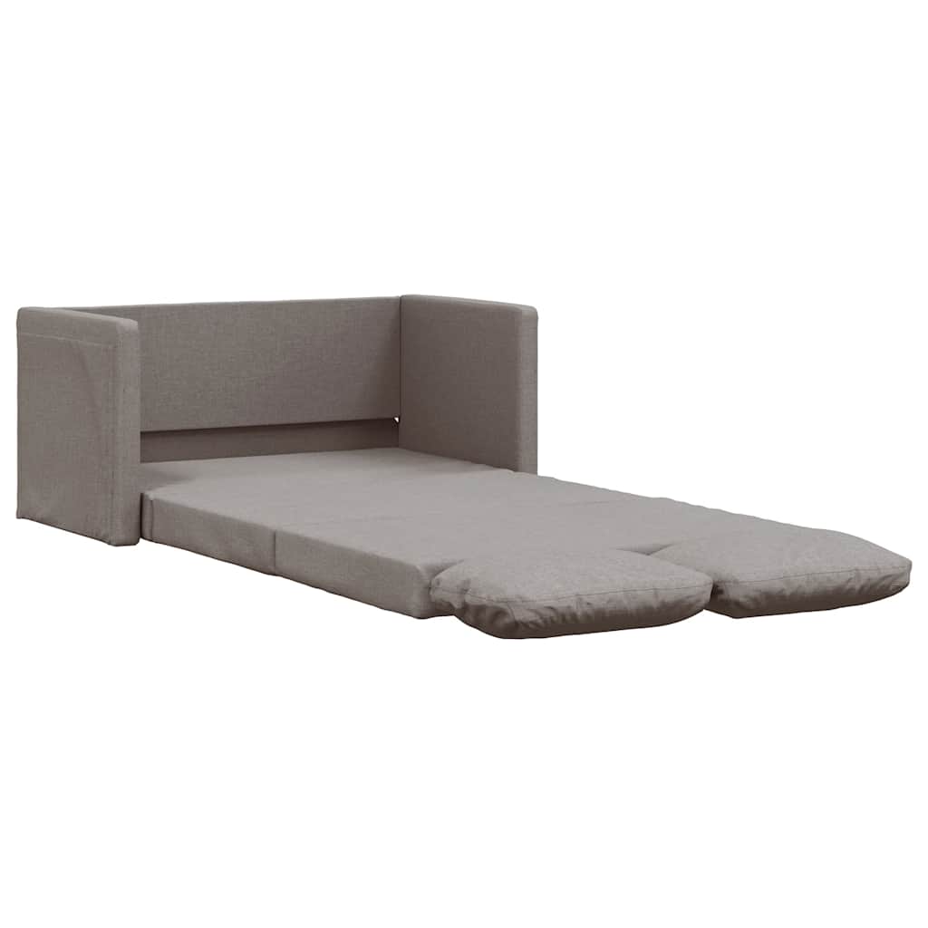 vidaXL Canapea extensibilă 2 în 1, gri taupe, 112x174x55 cm, textil vidaXL Canapea extensibilă 2 în 1, gri taupe, 112x174x55 cm, textil