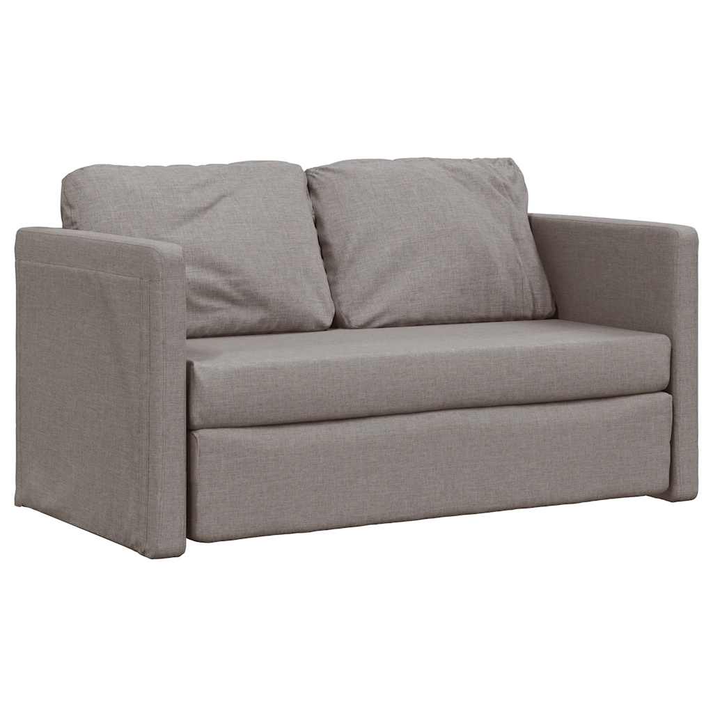 vidaXL Canapea extensibilă 2 în 1, gri taupe, 112x174x55 cm, textil vidaXL Canapea extensibilă 2 în 1, gri taupe, 112x174x55 cm, textil