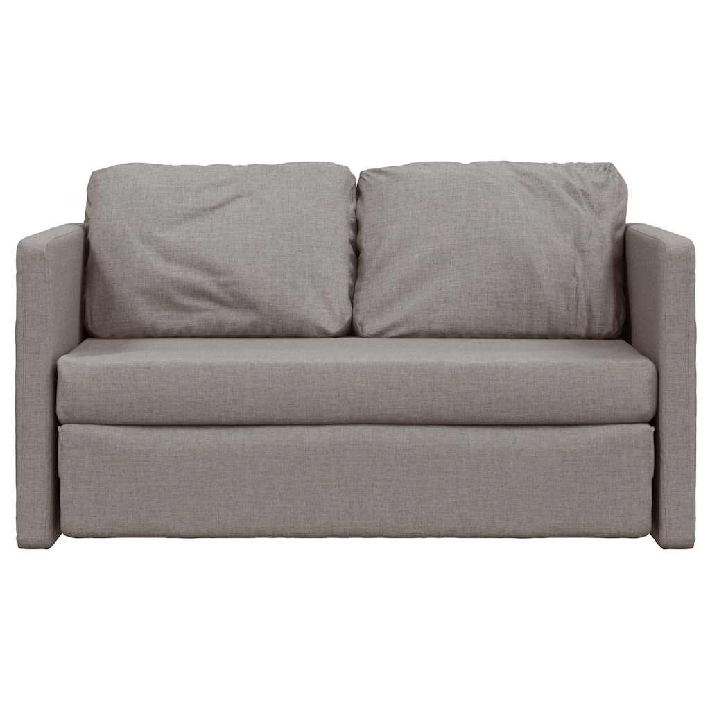 vidaXL Canapea extensibilă 2 în 1, gri taupe, 112x174x55 cm, textil vidaXL Canapea extensibilă 2 în 1, gri taupe, 112x174x55 cm, textil