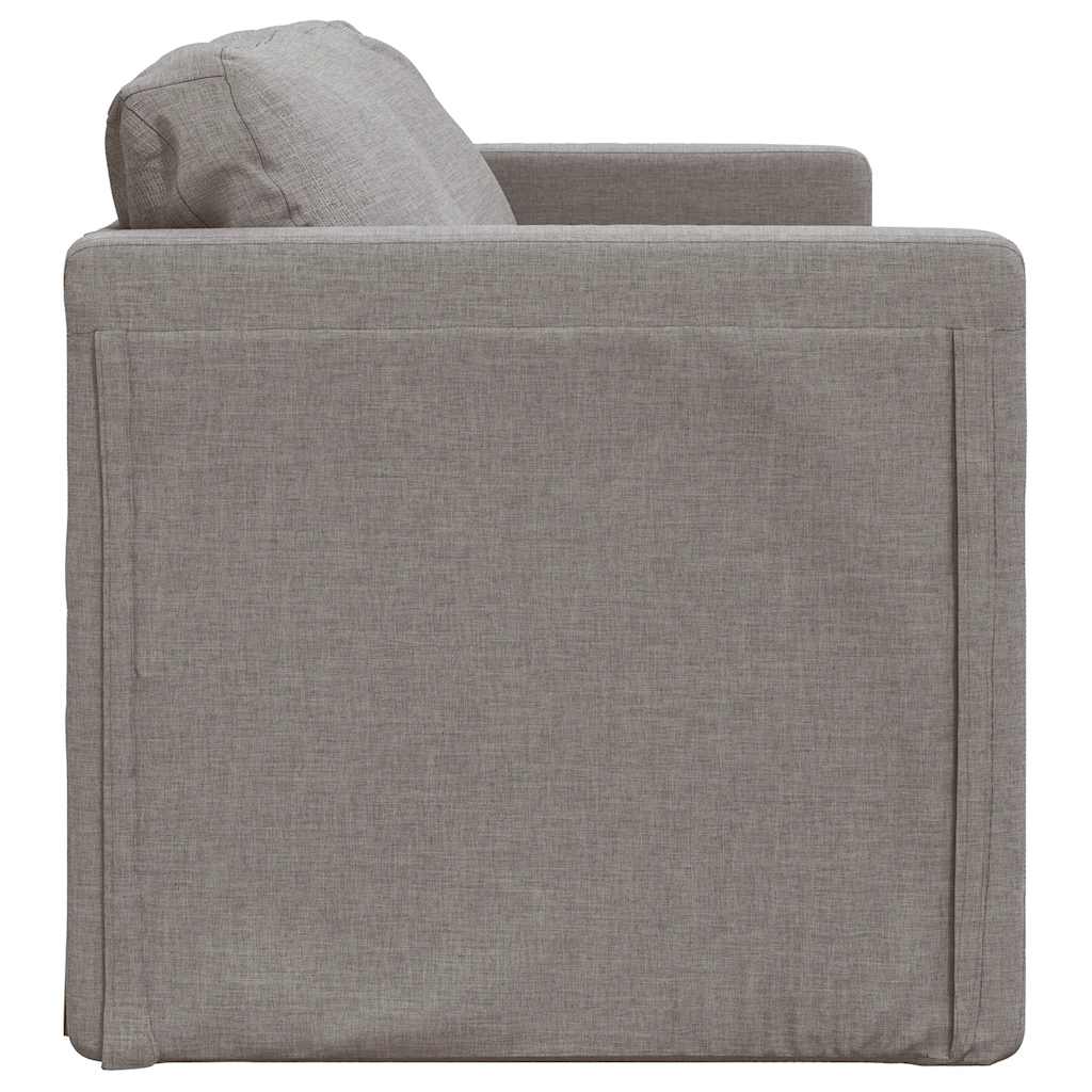 vidaXL Canapea extensibilă 2 în 1, gri taupe, 112x174x55 cm, textil vidaXL Canapea extensibilă 2 în 1, gri taupe, 112x174x55 cm, textil