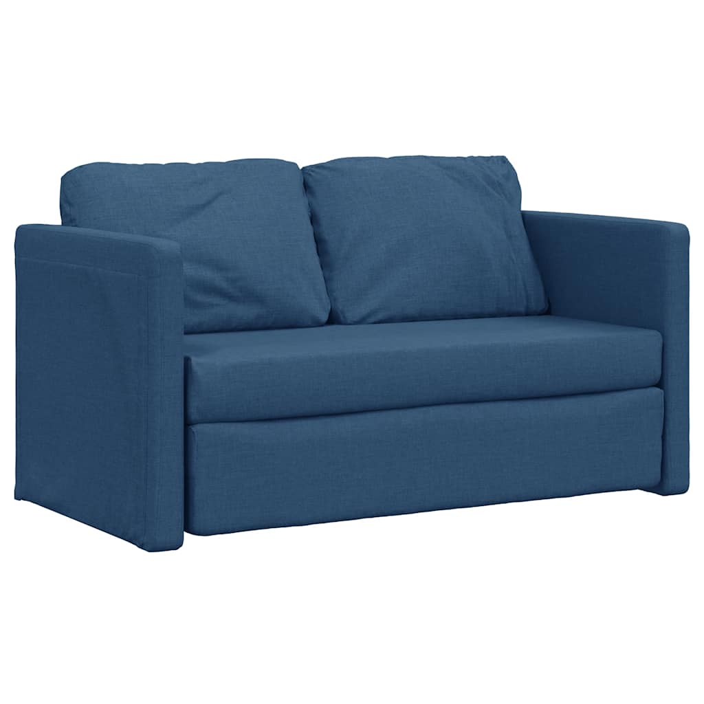 vidaXL Canapea extensibilă 2 în 1, albastru, 112x174x55 cm textil vidaXL Canapea extensibilă 2 în 1, albastru, 112x174x55 cm textil