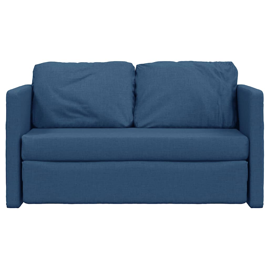 vidaXL Canapea extensibilă 2 în 1, albastru, 112x174x55 cm textil vidaXL Canapea extensibilă 2 în 1, albastru, 112x174x55 cm textil