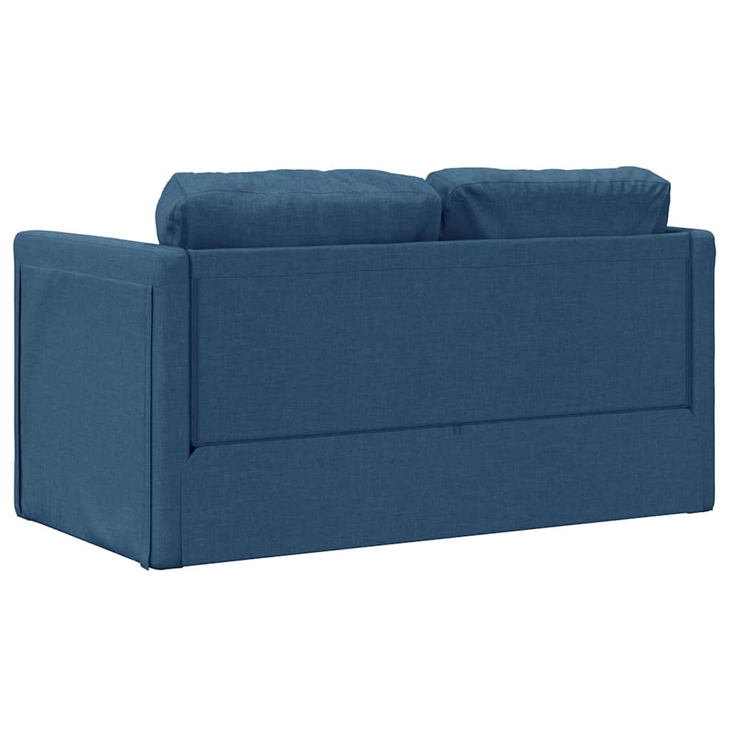 vidaXL Canapea extensibilă 2 în 1, albastru, 112x174x55 cm textil vidaXL Canapea extensibilă 2 în 1, albastru, 112x174x55 cm textil