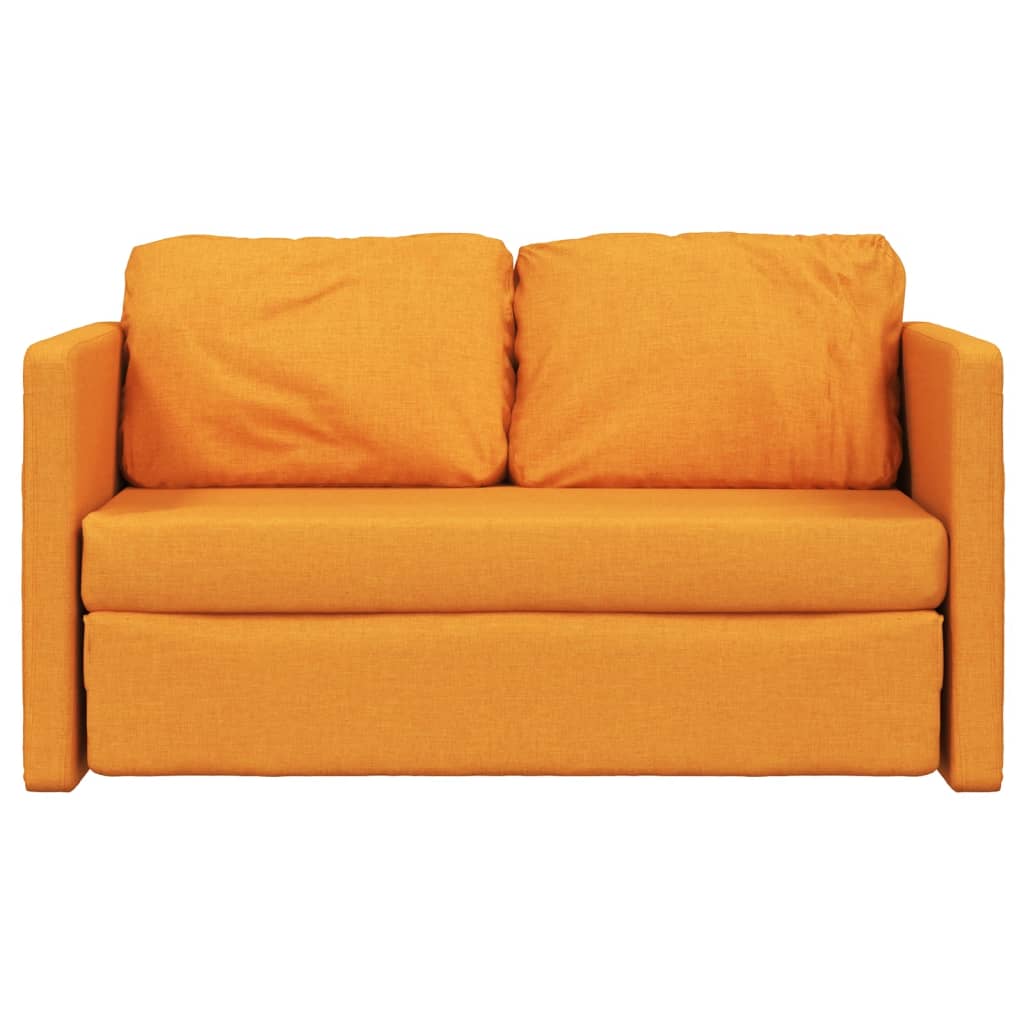 vidaXL Canapea extensibilă 2 în 1 galben închis 112x174x55 cm țesătură vidaXL Canapea extensibilă 2 în 1 galben închis 112x174x55 cm țesătură
