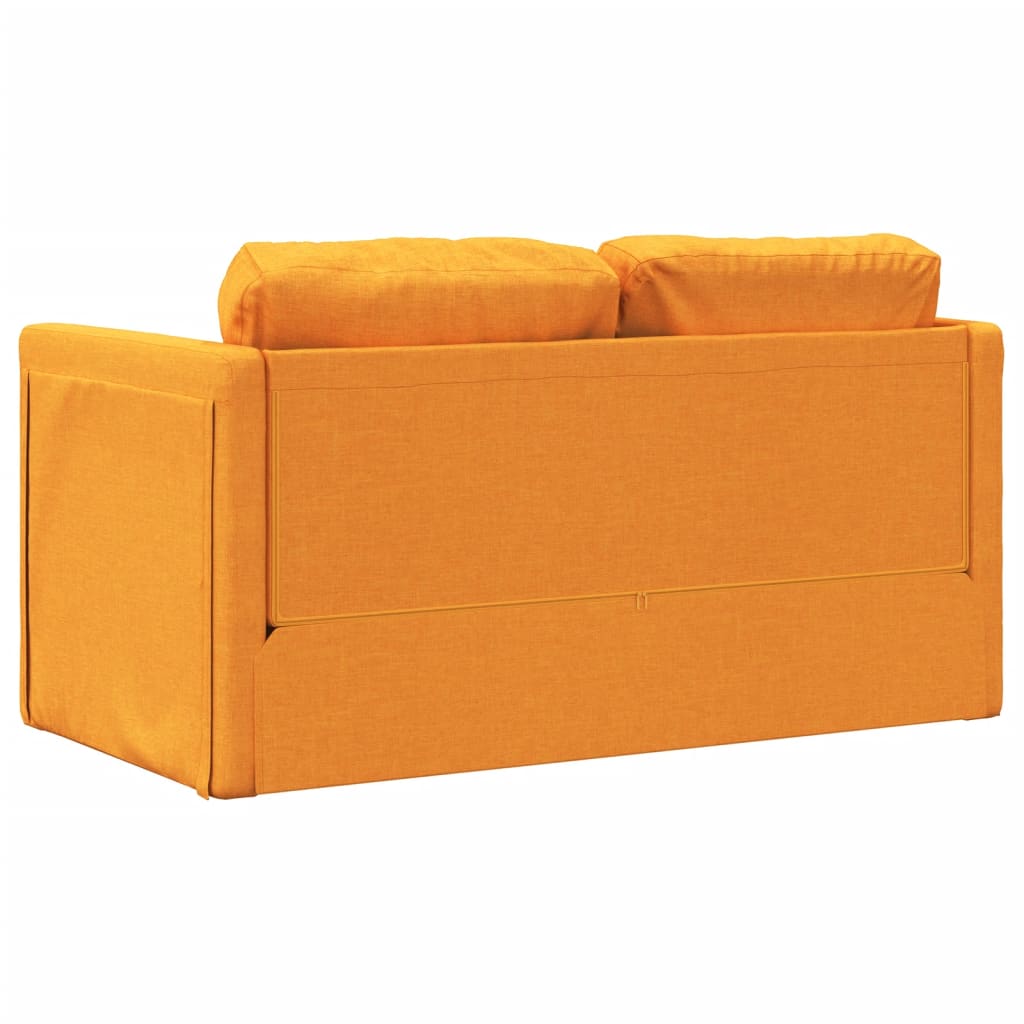 vidaXL Canapea extensibilă 2 în 1 galben închis 112x174x55 cm țesătură vidaXL Canapea extensibilă 2 în 1 galben închis 112x174x55 cm țesătură