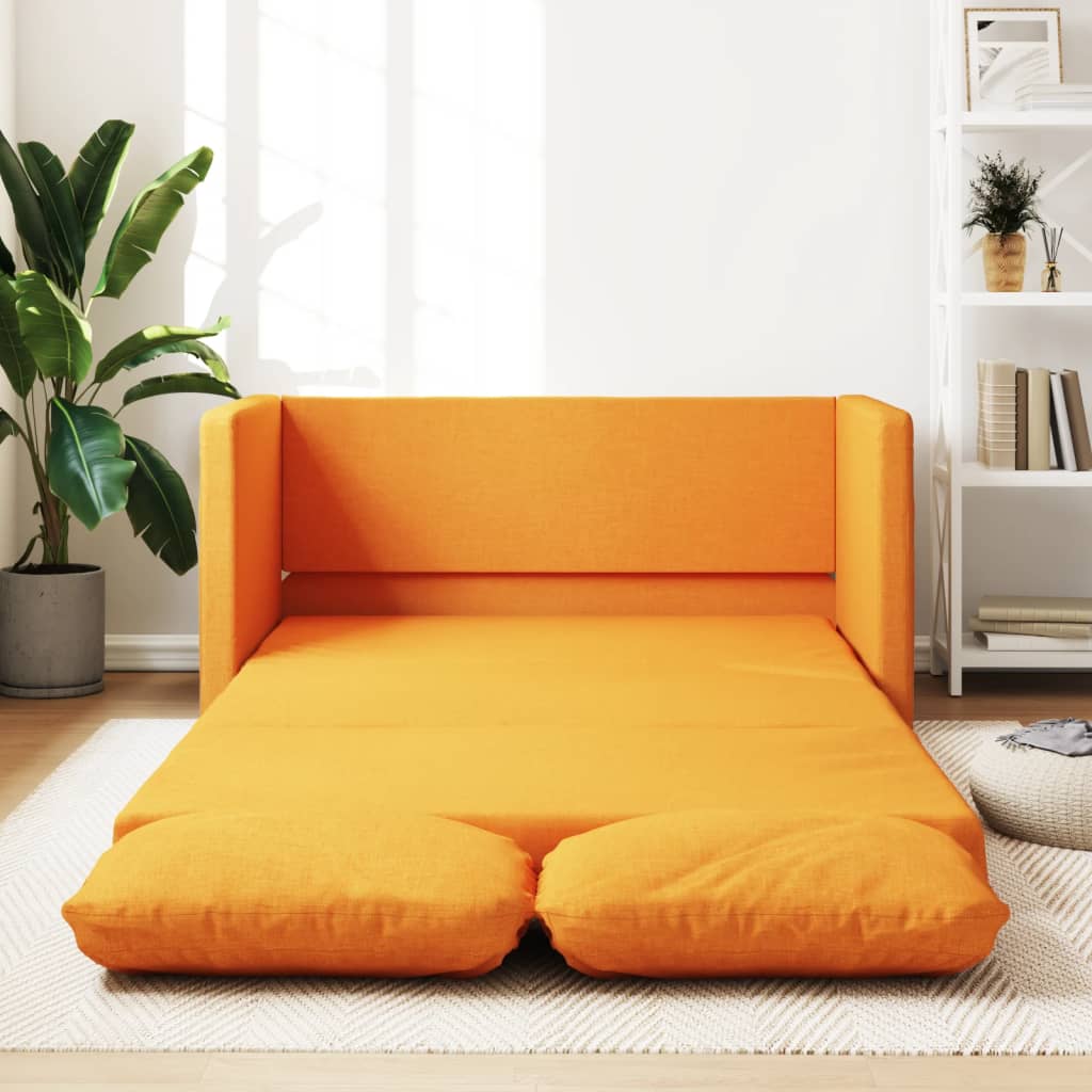 vidaXL Canapea extensibilă 2 în 1 galben închis 112x174x55 cm țesătură vidaXL Canapea extensibilă 2 în 1 galben închis 112x174x55 cm țesătură