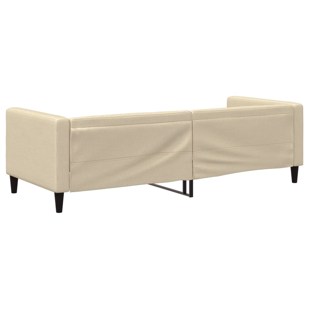 vidaXL Pat de zi, crem, 80x200 cm, material textil vidaXL Pat de zi, crem, 80x200 cm, material textil