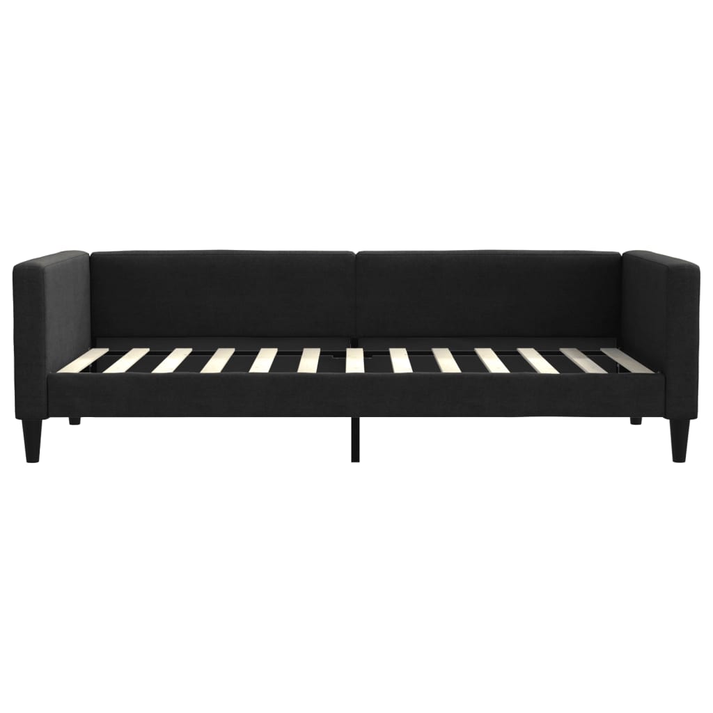 vidaXL Pat de zi, negru, 90x200 cm, material textil vidaXL Pat de zi, negru, 90x200 cm, material textil