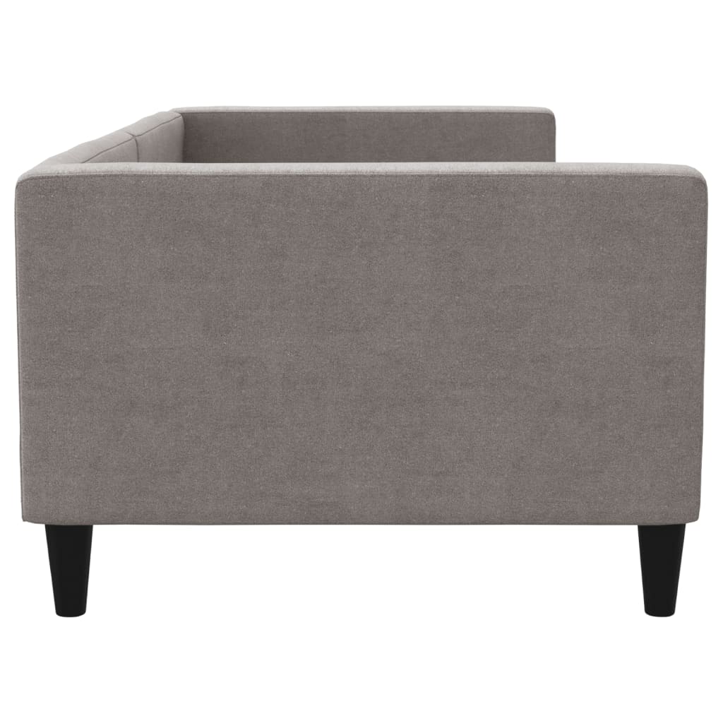 vidaXL Pat de zi, gri taupe, 90x200 cm, material textil