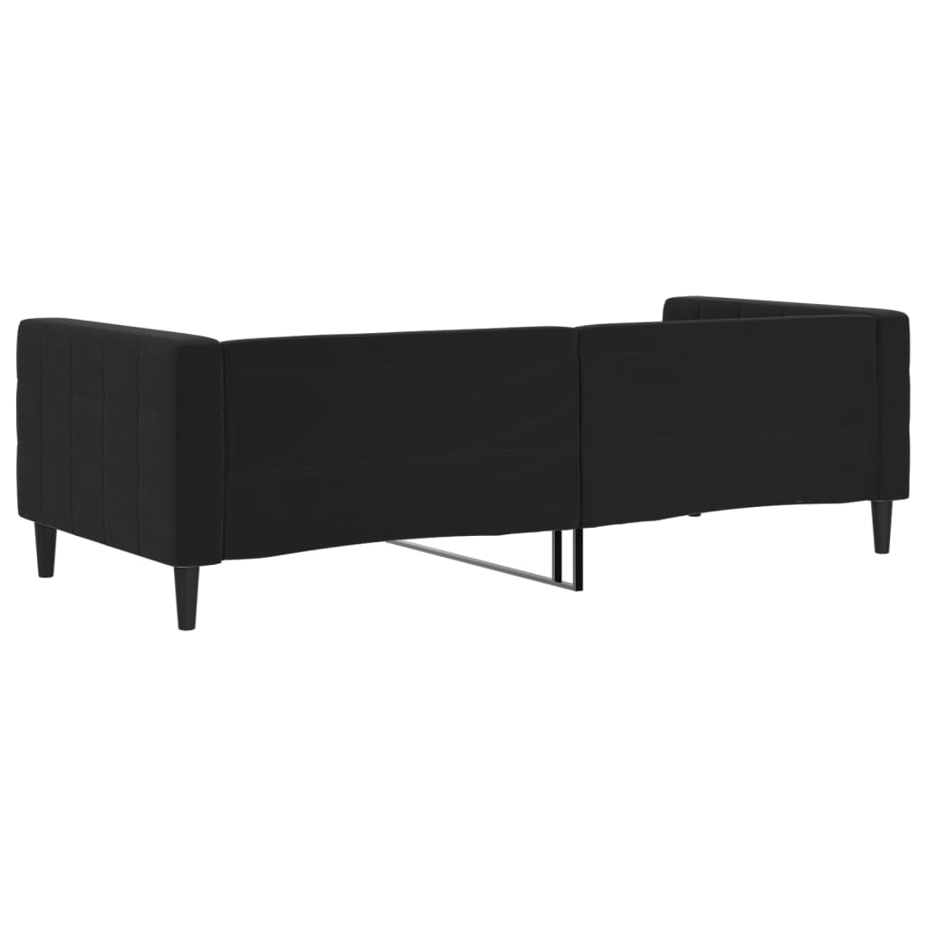 vidaXL Pat de zi, negru, 90x200 cm, catifea vidaXL Pat de zi, negru, 90x200 cm, catifea